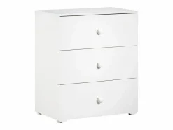 Conjunto de muebles para bebé con cuna 120x60?cm y cómoda con cambiador Blanco Online
