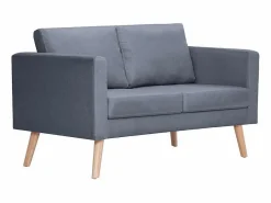 Conjunto Sofás|Conjunto de sofá de 2 y 3 plazas en tela oscuro