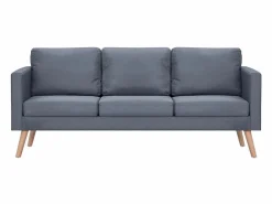 Conjunto Sofás|Conjunto de sofá de 2 y 3 plazas en tela oscuro