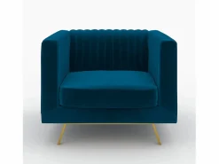 Rendez-Vous Déco Conjunto Sofá Y Sillón|Conjunto de sofá y sillón de terciopelo de 3 plazas - Gatsby