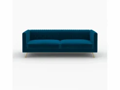 Rendez-Vous Déco Conjunto Sofá Y Sillón|Conjunto de sofá y sillón de terciopelo de 3 plazas - Gatsby
