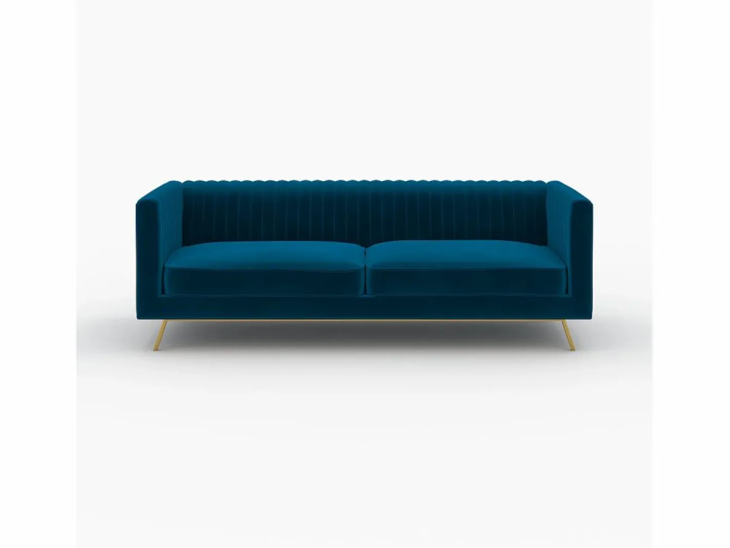 Rendez-Vous Déco Conjunto Sofá Y Sillón|Conjunto de sofá y sillón de terciopelo de 3 plazas - Gatsby