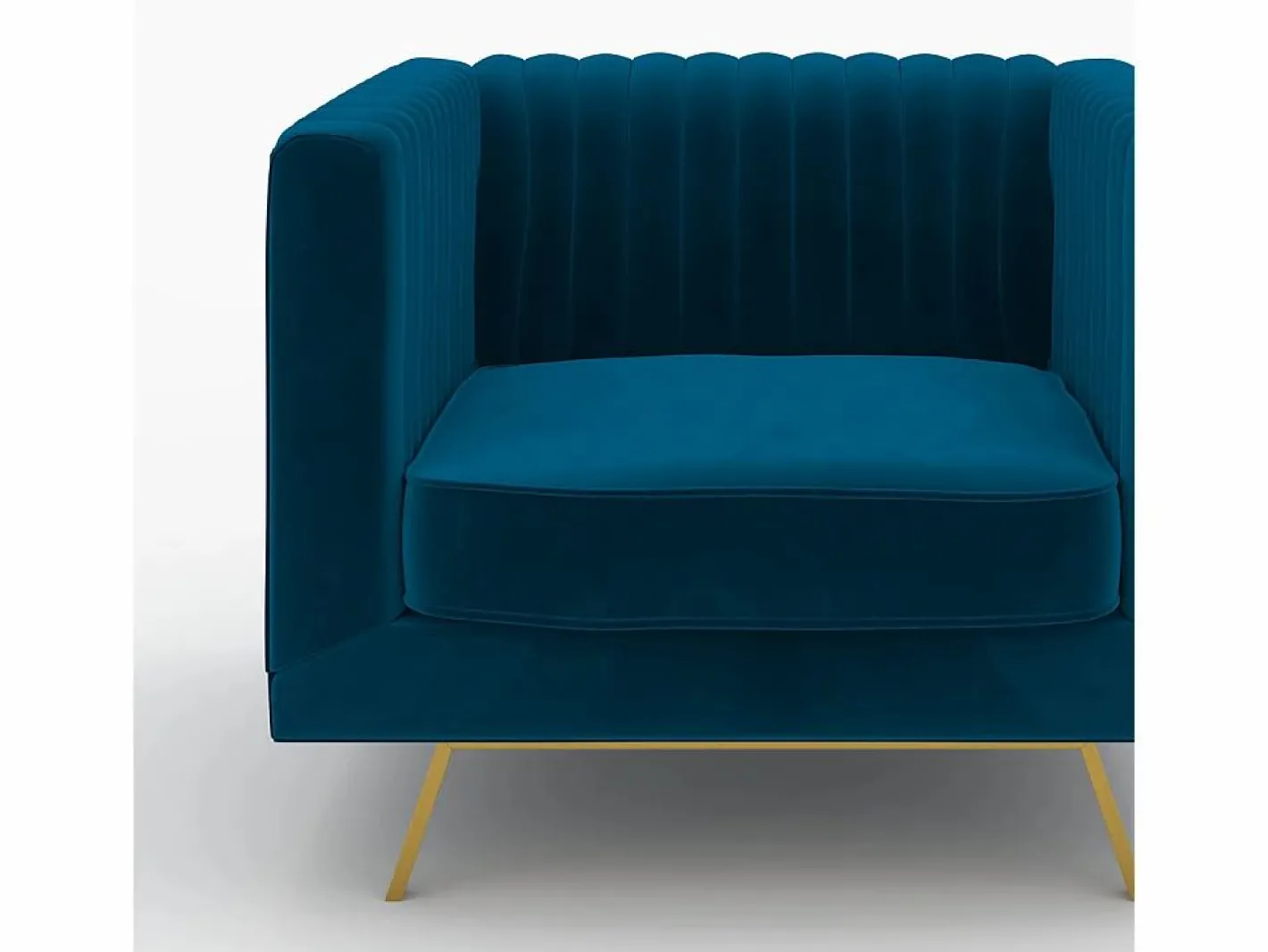 Rendez-Vous Déco Conjunto Sofá Y Sillón|Conjunto de sofá y sillón de terciopelo de 3 plazas - Gatsby
