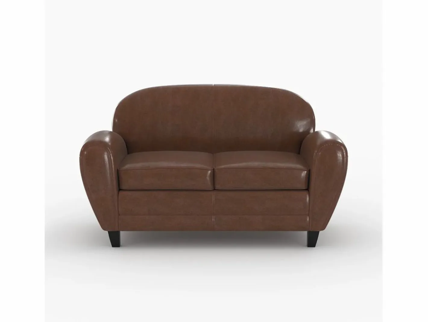 Rendez-Vous Déco Conjunto Sofá Y Sillón|Conjunto de sofá y sillón marrón oscuro de 3 plazas - Club - Club