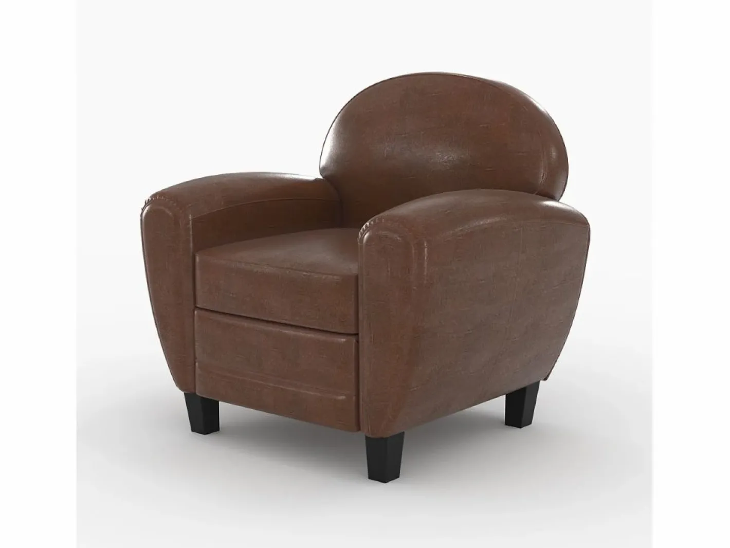 Rendez-Vous Déco Conjunto Sofá Y Sillón|Conjunto de sofá y sillón marrón oscuro de 3 plazas - Club - Club