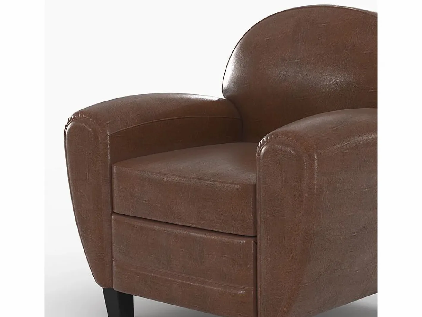 Rendez-Vous Déco Conjunto Sofá Y Sillón|Conjunto de sofá y sillón marrón oscuro de 3 plazas - Club - Club