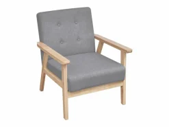 Conjunto de sofás 2 piezas tela claro^Clicnbuy New