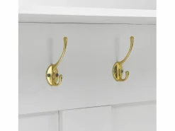ModernLuxe Conjunto de vestidor de entrada 75x35x195 cm - con mueble para zapatos y ganchos - con estantes - Blanco Clearance