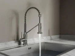 Conjunto fregadero 76x45 cm SOELA + grifo con ducha ROFLEX de acero inoxidable^Vente-unique Best