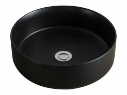 Conjunto mueble bajo lavabo de esquina + lavabo negro SORRENTO Color natural claro Hot