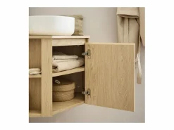 Conjunto De Baño|Conjunto mueble bajo lavabo de esquina + lavabo + grifo + armario de baño de esquina SORRENTO