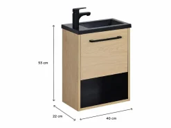 Conjunto mueble de lavabo + grifo NIKA Blanco
