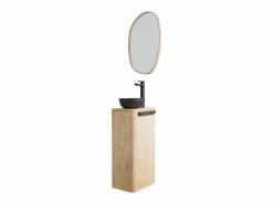 Mueble De Aseo|Conjunto mueble lavabo + lavabo + grifo + espejo TOM