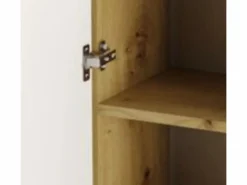 Conjunto para baño 100 cm Armario con encimera Estantería Columna Roble Artisan / Orio^ Outlet