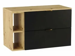 Conjunto De Baño|Conjunto para baño 100 cm Armario con encimera Estantería Columna Roble Artisan / Orio