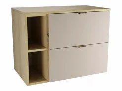 Conjunto para baño 80 cm Armario con encimera Estantería Columna Roble Artisan / Cachemira Orio^ Online