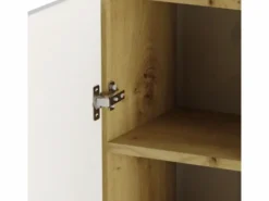 Conjunto para baño 80 cm Armario con encimera Estantería Columna Roble Artisan / Cachemira Orio^ Online