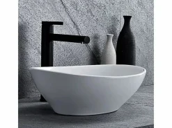 Mueble De Baño Simple|Conjunto para baño 60 cm Armario con encimera y lavabo 2 puertas Roble Artisan / Cachemira Orio