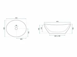 Mueble De Baño Simple|Conjunto para baño 60 cm Armario con encimera y lavabo 2 puertas Roble Artisan / Cachemira Orio