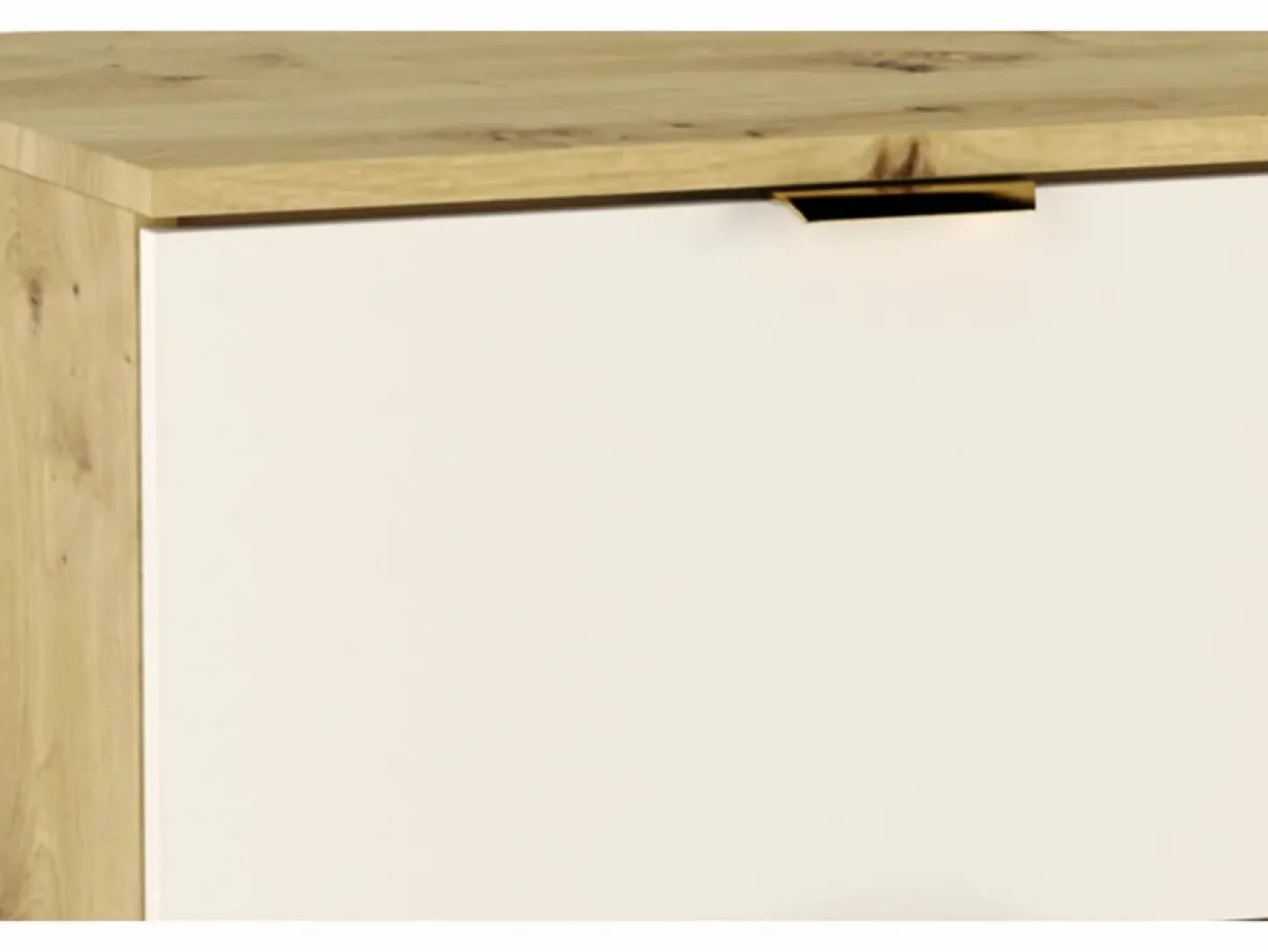 Conjunto para baño 80 cm Armario con encimera y estantería Roble Artisan / Cachemira Orio Beige New