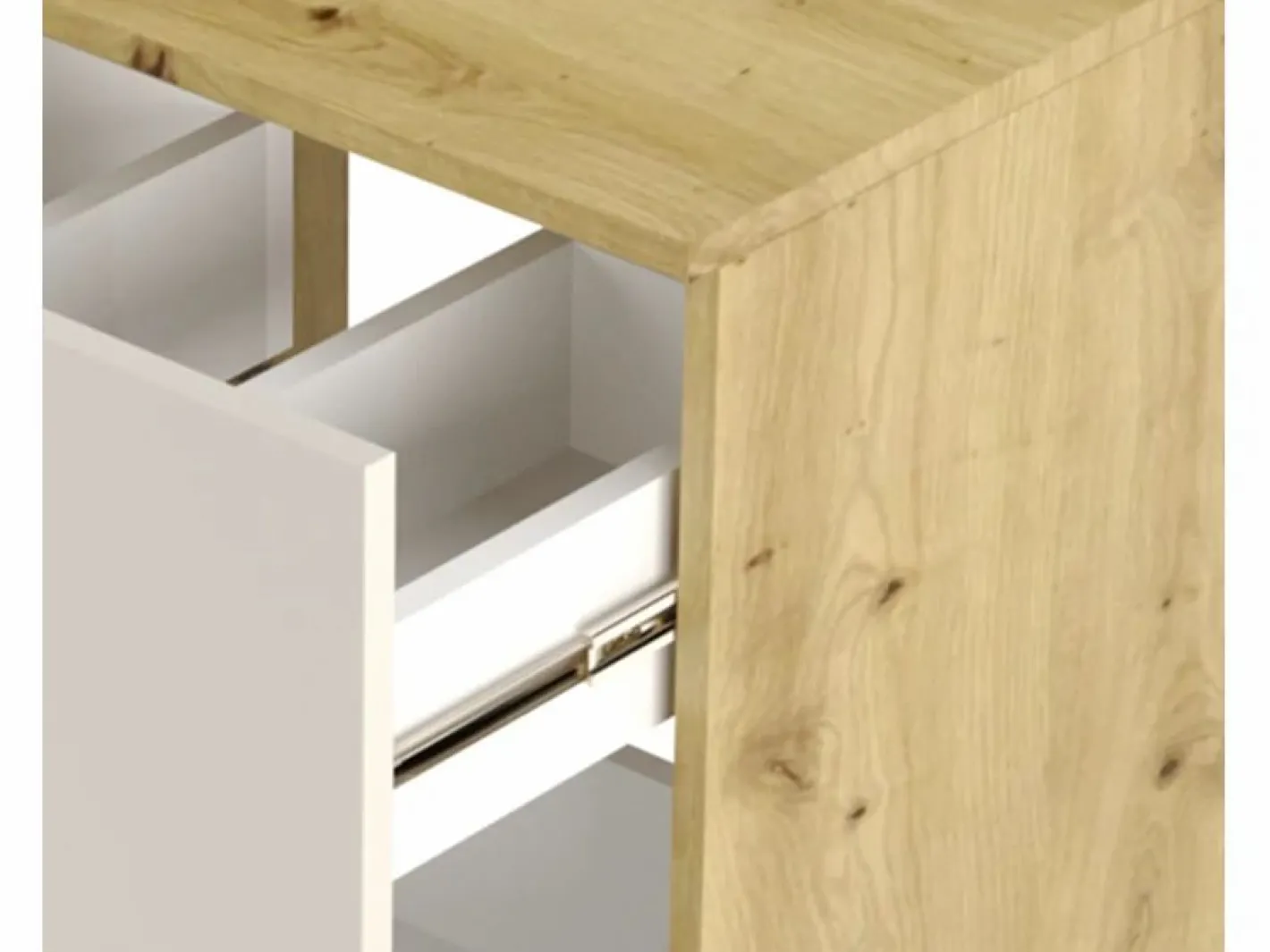 Conjunto para baño 80 cm Armario con encimera y estantería Roble Artisan / Cachemira Orio Beige New