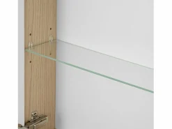 Conjunto De Baño|Conjunto para baño 60 cm Armario con lavabo Armario con espejo Frentes ranurados Aria