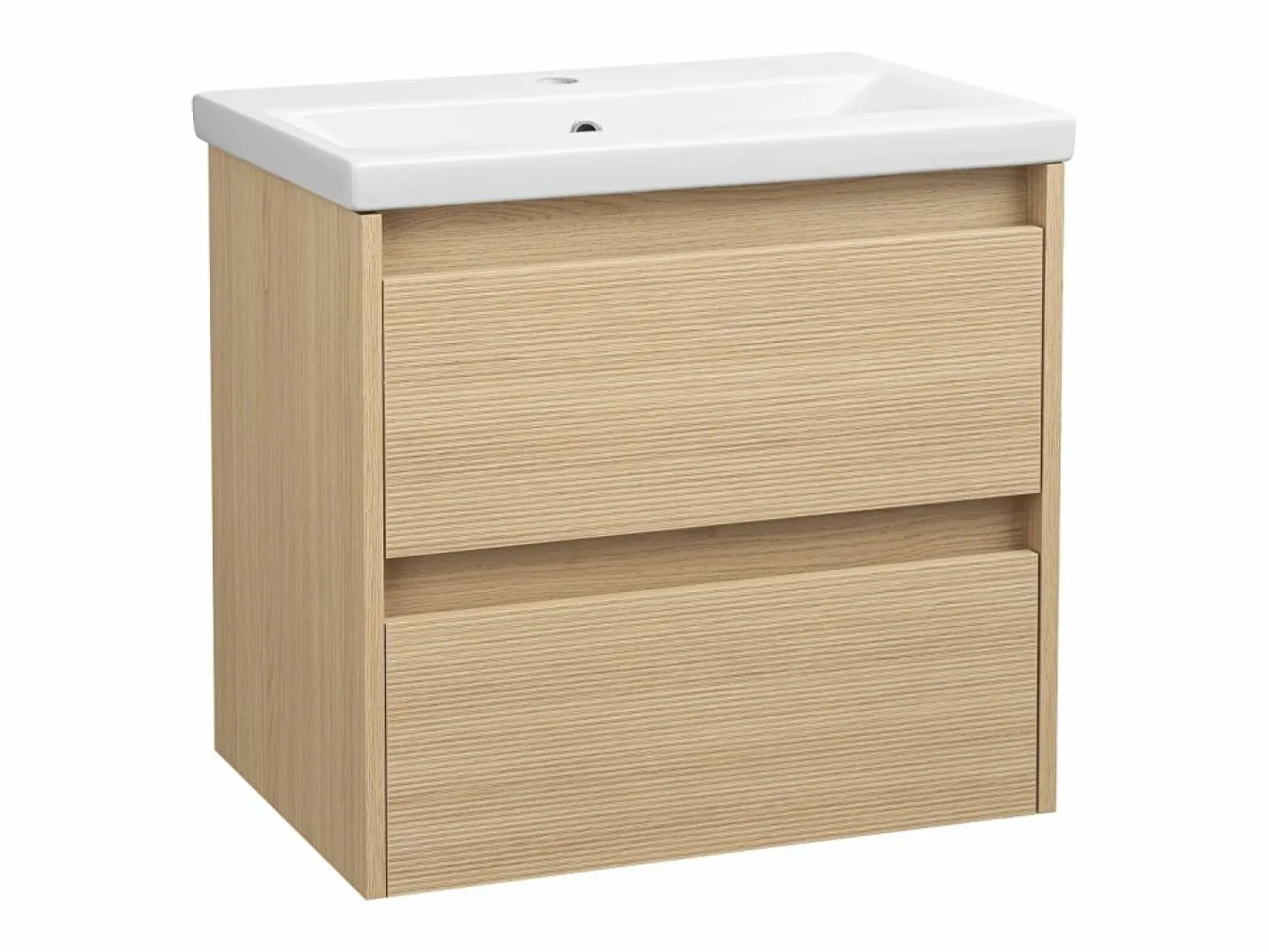 Conjunto De Baño|Conjunto para baño 60 cm Armario con lavabo Armario con espejo Frentes ranurados Aria