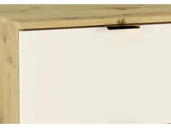 Conjunto para baño 100 cm Armario con encimera Estanterías Columna Roble Artisan / Cachemira Orio Beige