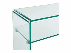 Vente-unique Consola|Consola - 1 estante - Cristal templado - - STILEOS