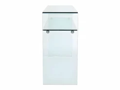 Vente-unique Consola|Consola - 1 estante - Cristal templado - - STILEOS