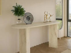 Consola - Efecto travertino - TOPANIA^Vente-unique Outlet