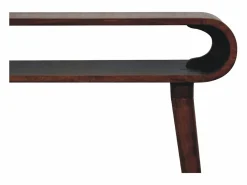 Consola Amaya estilo nórdico Artisan Furniture, 1 estante abierto, marrón oscuro Marru00f3n chocolate Online
