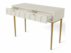 Consola con 2 cajones - leche y dorado - Madera y metal^Hauss Spole Best