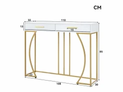 Consola con 2 cajones - estilo moderno - y Dorado^ModernLuxe New