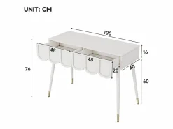 Consola con 2 cajones en forma de nube - Patas de metal - y dorado^Hauss Spole Hot