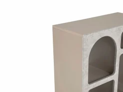 Vente-unique Consola con 5 compartimentos - Efecto mármol - LUELA Gris Outlet