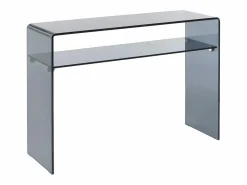 Vente-unique Consola con 1 estante en vidrio templado - Antracita - STILEOS Gris antracita Hot