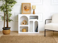 Vente-unique Consola|Consola de diseño con 5 huecos - - LUELA