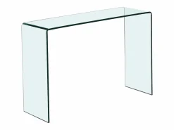 Consola de diseño de vidrio templado curvado - - ALONZO^Vente-unique Outlet