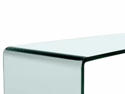 Consola de diseño de vidrio templado curvado - - ALONZO^Vente-unique Outlet