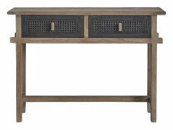 BERAH GETAH Consola de madera de pino maciza reciclada Gris Best