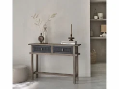 BERAH GETAH Consola de madera de pino maciza reciclada Gris Best