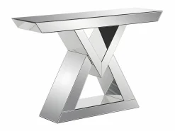 Vente-unique Consola|Consola de MDF y espejo - Color: plata - ISIDA