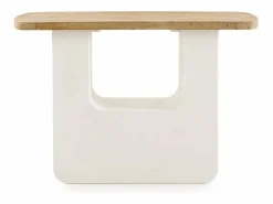 Consola de poliresina cemento y tablero de madera de abeto Blanco Sale