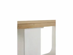 Consola de poliresina cemento y tablero de madera de abeto Blanco Sale