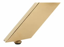 Vente-unique Consola en cristal templado y metal dorado - Transparente - COSIMA Transparente / Dorado