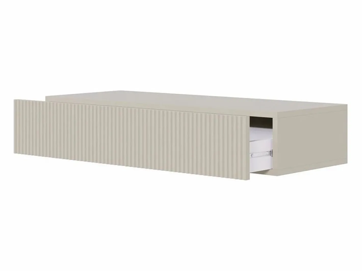 Consola flotante con cajón - Gris beige - 90 cm - VELDIO^SELSEY Discount