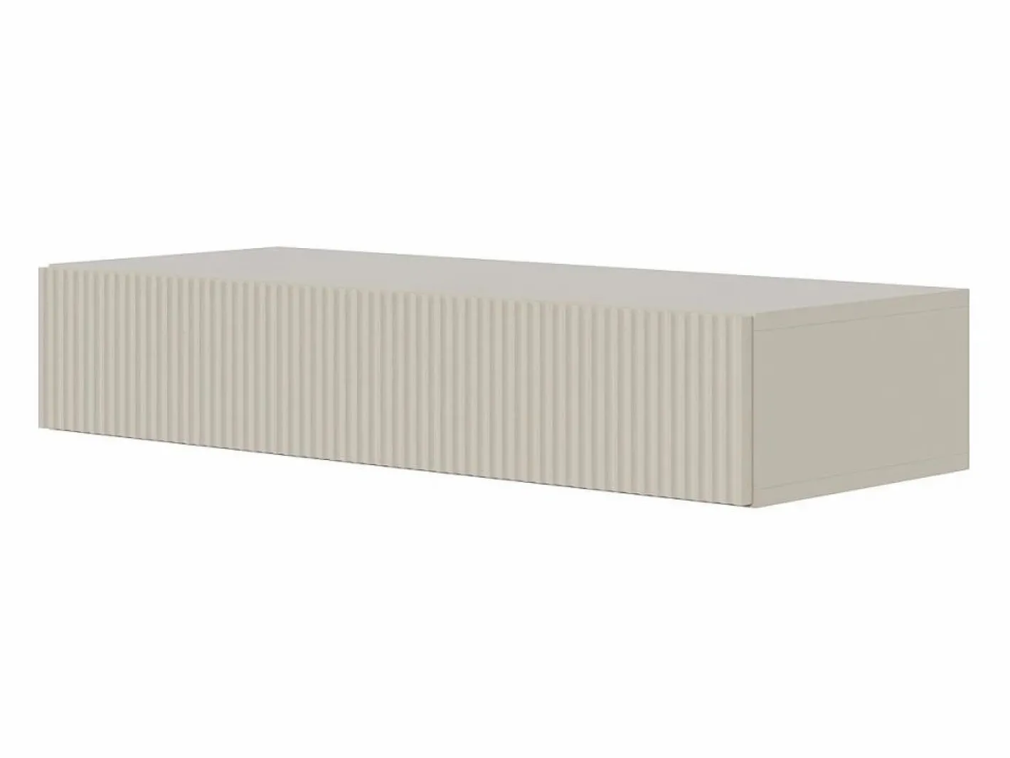 Consola flotante con cajón - Gris beige - 90 cm - VELDIO^SELSEY Discount