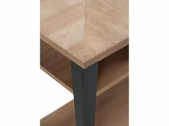 Consola madera fresno con cajón y patas metálicas^ New