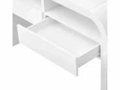 Consola mesa 120x35,5x76,5cm - con 2 cajones - Esquinas redondeadas - estantes abiertos - MDF -^ModernLuxe Hot